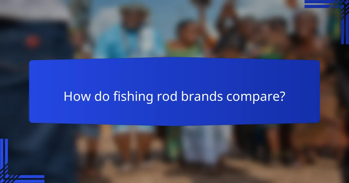 How do fishing rod brands compare?