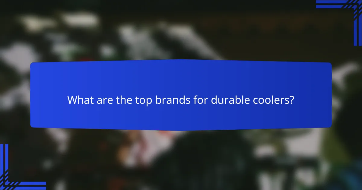 What are the top brands for durable coolers?